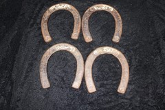 Rare Set Vintage Official Standard Forged Steel Pitching Horseshoes 2.5# Each