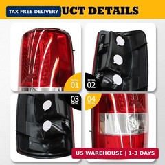 Tail Light W/O Bulbs Compatible with 2000-2006 Suburban 1500 2500 Tahoe Yukon Re