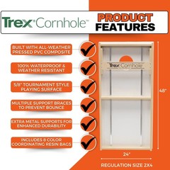 Trex Cornhole Set Two Tone Carmel Lava Rock All Weather Boards Bags