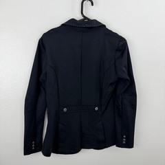Romfh Jacket Womens 10 Black Equestrian Show Coat Studded Collar Softshell