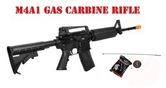 33.3″ Lancer Tactical 1:1 M4A1 Carbine Gas Blowback Airsoft Rifle 390FPS