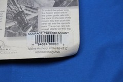 NEW Alpine Archery Soft Loc Quiver, Treestand Mounting Bracket-OLD STOCK