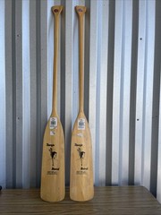 Vintage NAVAJO BRAND Wood Canoe Paddles Set Of 2, Adult Size 53” Long
