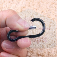 1PCS Aluminum Carabiner D Shape Spring Clip Snap Key Hook Keychain Buckle（RED）