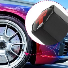 Tire Valve Stem Caps 5 pcs Aluminum Alloy,Anodized Aluminum Tire Skull red
