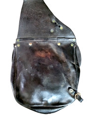 WWI UNITED STATES CALVALRY LEATHER SADDLE BAGS EXTRAORDINARY CONDITION BY LONG