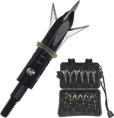 12pcs Goblin Broadheads 2.3″ Cut Expandable Crossbow Arrow Tips Case Set Hunter