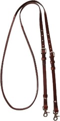 Stylish 8-Foot Adjustable Reins for Riders with Rawhide and Cotton Blend