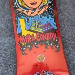 Santa Cruz, Mike Conroy, Crystal Ball, Reissue Skateboard Deck, Red, NIS