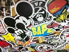 300 Random Skateboard Stickers Vinyl Laptop Luggage Decals Dope Sticker Lot Mix
