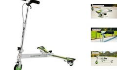 PowerWing Caster Scooter Silver/Green DLX Standard Packaging