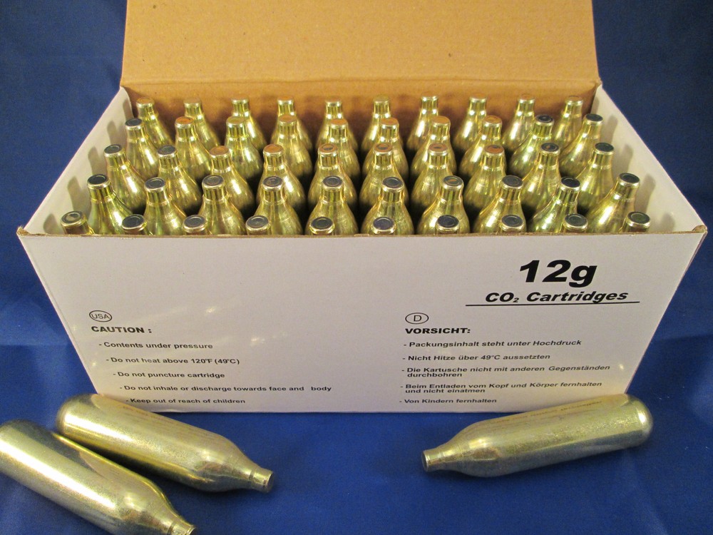 50 12g CO2 Non-THREADED cartridg 12 gram C02 tire paintball TW standard