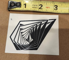 (2) Vintage! Volcom Stickers! Skateboard ~Snowboard ~Surfboard ~Black and White