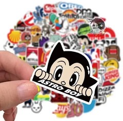 106 Brand Logo Vinyl Stickers Cool Gloss Decals For Skateboard Laptop Phone Case