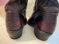 Texas Burgundy Red Leather Vintage Western Men’s Boots Size 8.5 D Made In USA