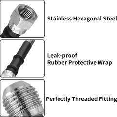 Transmission Lines – 70-Inch SAE Stainless Steel Braided 6AN Transmission Hos…