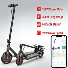 Electric Scooter Adults, Range 30KM, Folding E-Scooter with Lights & APP 19mph