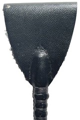 HUNTLEY BLACK LEATHER EQUESTRIAN JUMP BAT RIDING CROP MADE IN ENGLAND 18 INCHES