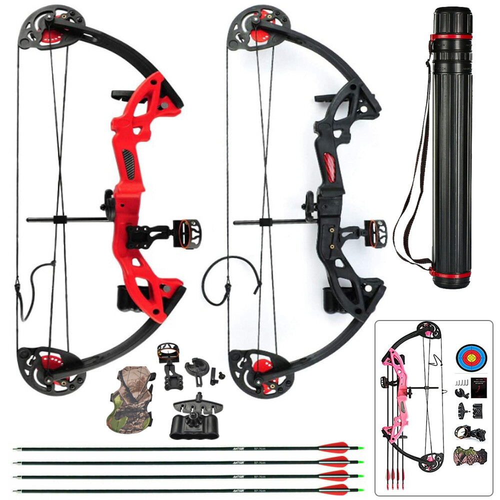 15-29Lbs Compound Bow Archery for Youth and Beginner Right Handed 19”-28” Quiver
