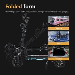 72V 26Ah Electric Scooter Adult 2000W Folding 11″ E-Scooter Off-road NFC 50 MPH