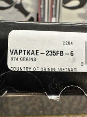 Victory Archery VAP TKO Elite 235 Fletched Arrows 6/pk Uncut Micro .166 .001″