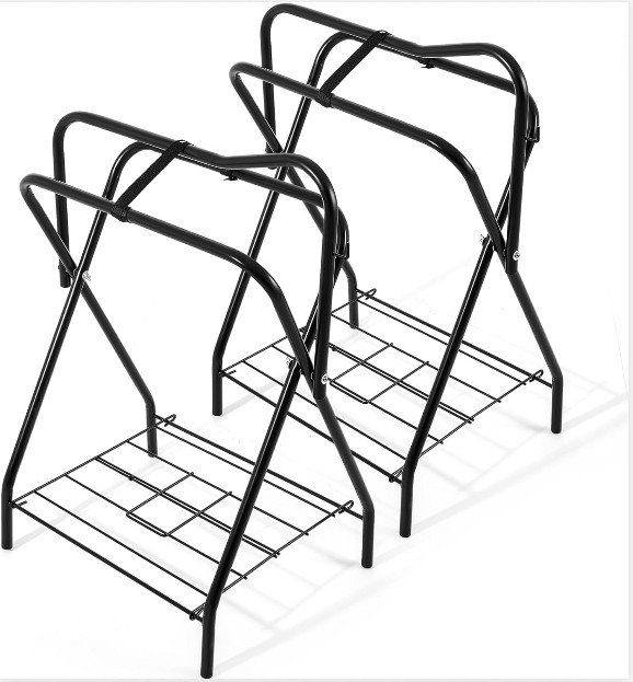 Foldable Freestanding Saddle Rack Stand 26 x 19 x 33 inches.