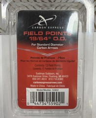 Carbon Express Field Points 19/64” O. D. 100 Gr 12 Field Points