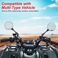 Motorcycle Mirrors with 7/8″ Handlebar Mount, ATV Mirrors Compatible with ATV