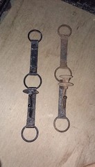 Pair of Western-Style Snaffle Horse Bits w/ Rings – Lot of 2