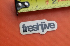 FRESH JIVE Clothing Small Clear Black Original 90’s Vintage Surf Skate STICKER