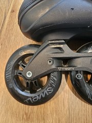 Powerslide Swell PS Triple Black 110 Inline Skates Trinity Sizes M9, W10 Used