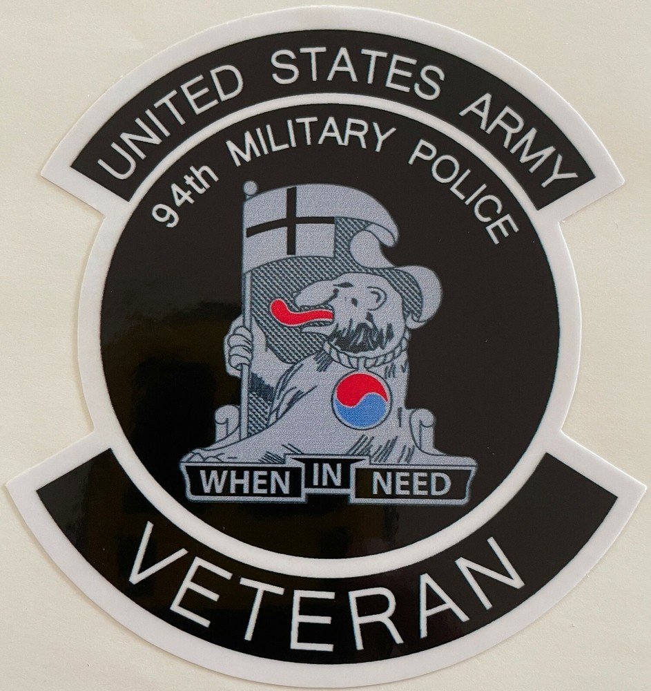 US Army 94th MP Military Police Veteran Sticker Waterproof D577