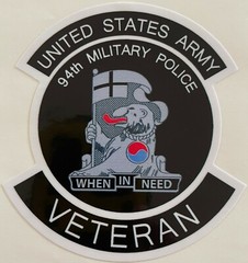 US Army 94th MP Military Police Veteran Sticker Waterproof D577
