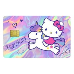 Hello Kitty Rainbow Unicorn Credit Debit Bank Card Skin Cover Sticker Chip 1PC