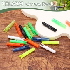 Archery Arrow Nocks, Plastic Nocks Arrows Tail Accessory-Fitting for (DIY Hun…