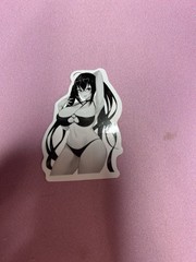 black and white lewd waifu stickers #5