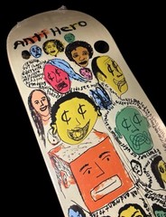 RARE Grant Taylor Expressions Anti Hero Skateboard Deck 8.5” Art Faces BRAND NEW