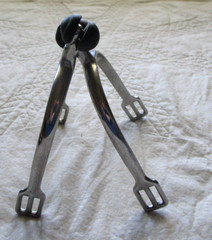 3.5″ CENTAUR SOFT TOUCH ROLLER BALL SPURS W/NEW LEATHER STRAPS