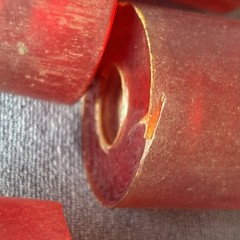 Red Skateboard Wheels Set 50x40mm Vintage 1970’s Urethane New Old Stock.