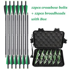 20 in Carbon Crossbow Bolts Crossbow Arrows +/OR Hunting Broadheads Hunting USA