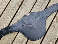 CWD Black/Pink Sport Color Anatomic Stud Belly Guard Jump Girth 50″/125cm NWOT