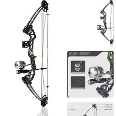 Bowfishing Bow Kit with 3 Arrows 15-45 LBS Draw Length 18″-29.5″, Fishing Ree…