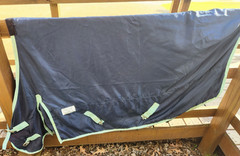 TuffRider Lite Horse Sheet – Size 72 – Navy Blue/Light Green
