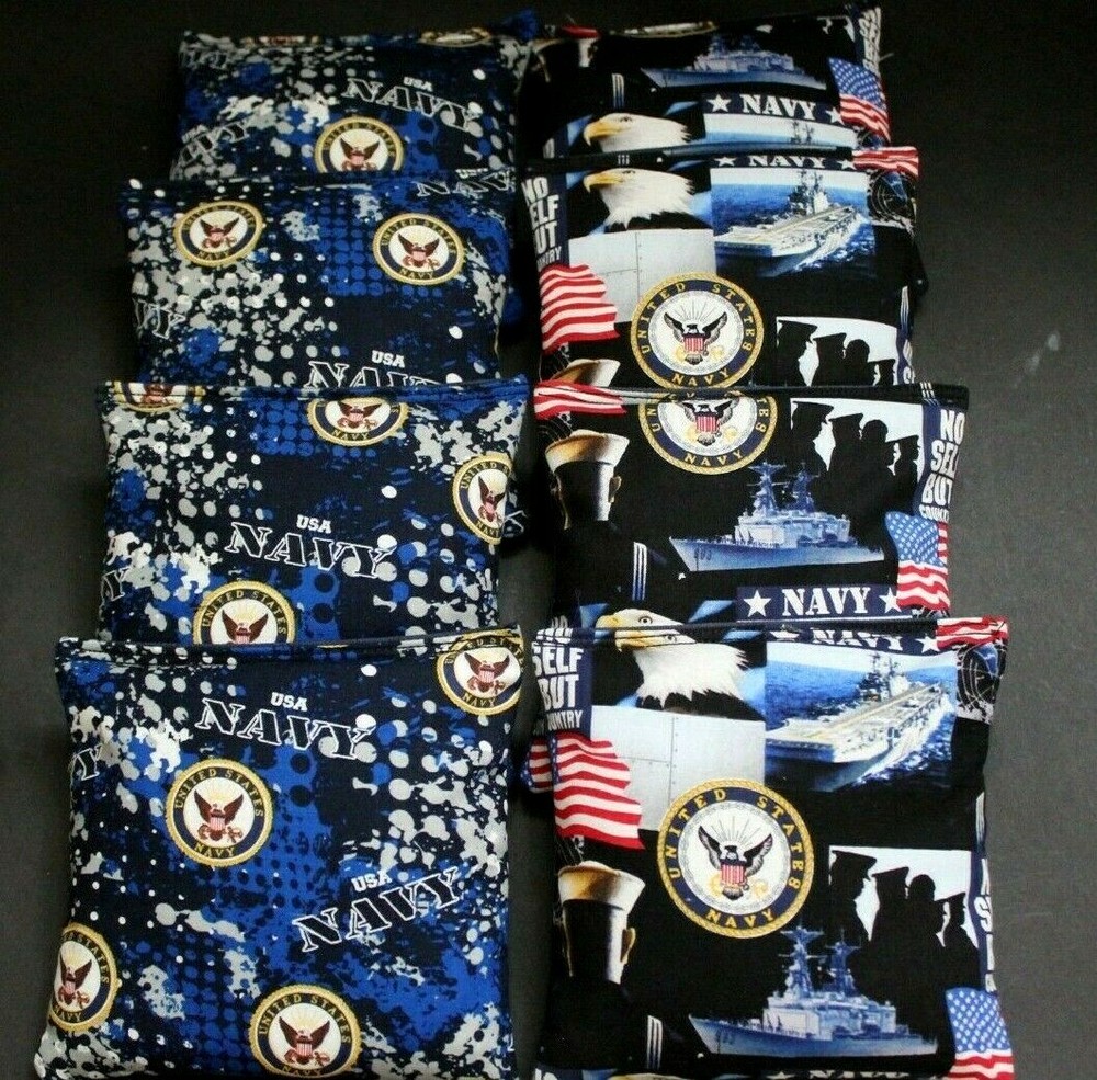 US Navy Ship Military 8 ACA regulation Cornhole bags game