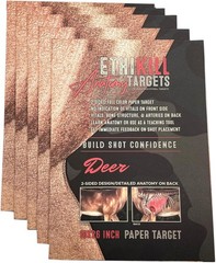 Deer Target 2-Sided Paper 18×26 inches (folded to 6.5×9 inches), Full Color