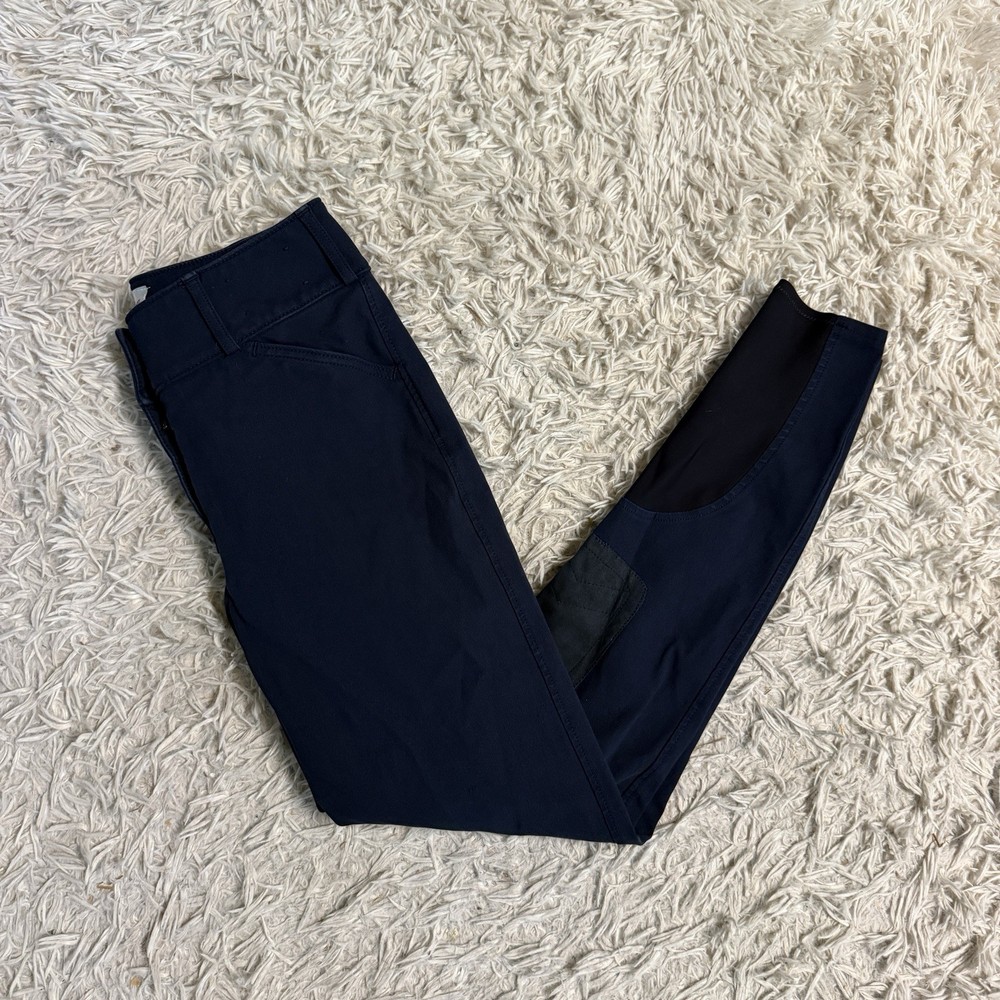Women’s Size 28R Navy Tailored Sportsman Knee Patch Horseback Riding Breeches