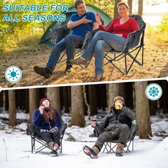 SLSY Oversized Heated Camping Chair Patio Lounge Chairs with 20000mAh Power Bank