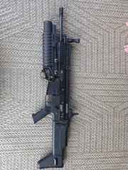 Echo 1 Scar 16 Electric Metal Airsoft Rifle w/King Arms M203 Launcher, Mags, Ect