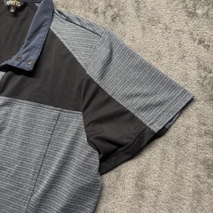 Kerrits Shirt Womens Large Blue Short Sleeve Polo Snap Outdoors Horse Equestrian