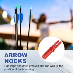30 Pack Archery Arrows Nocks 6.2mm Plastic Insert Arrow Nock Multicolor